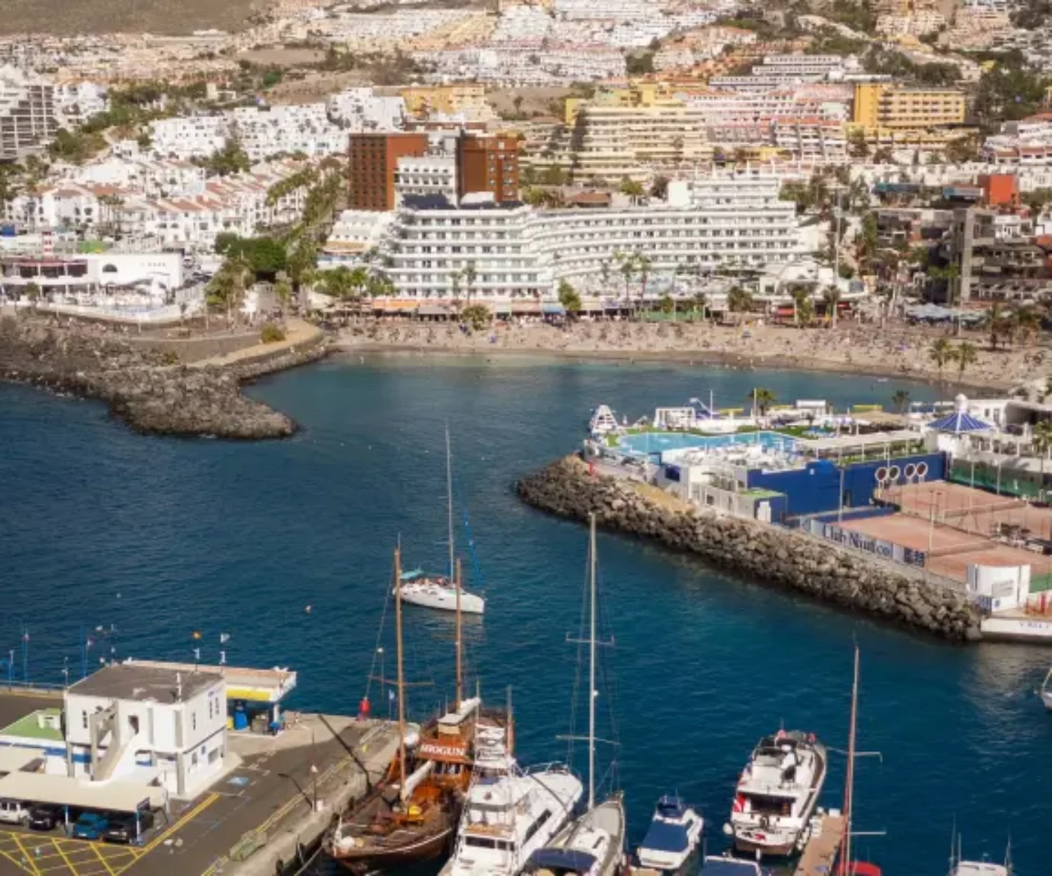 View over Los Cristianos Tenerife