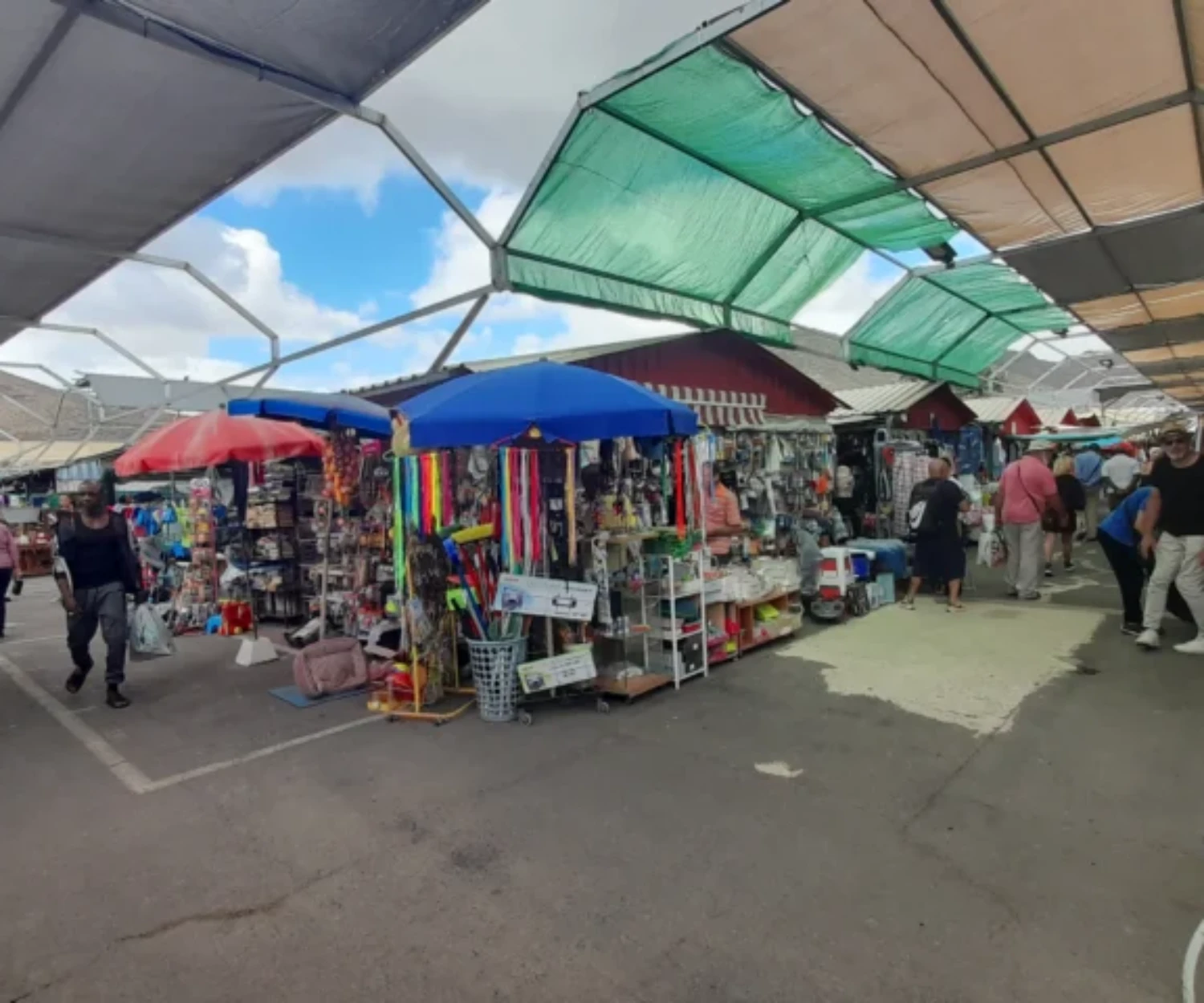 Colourful fresh produce stalls at a traditional market in Tenerife